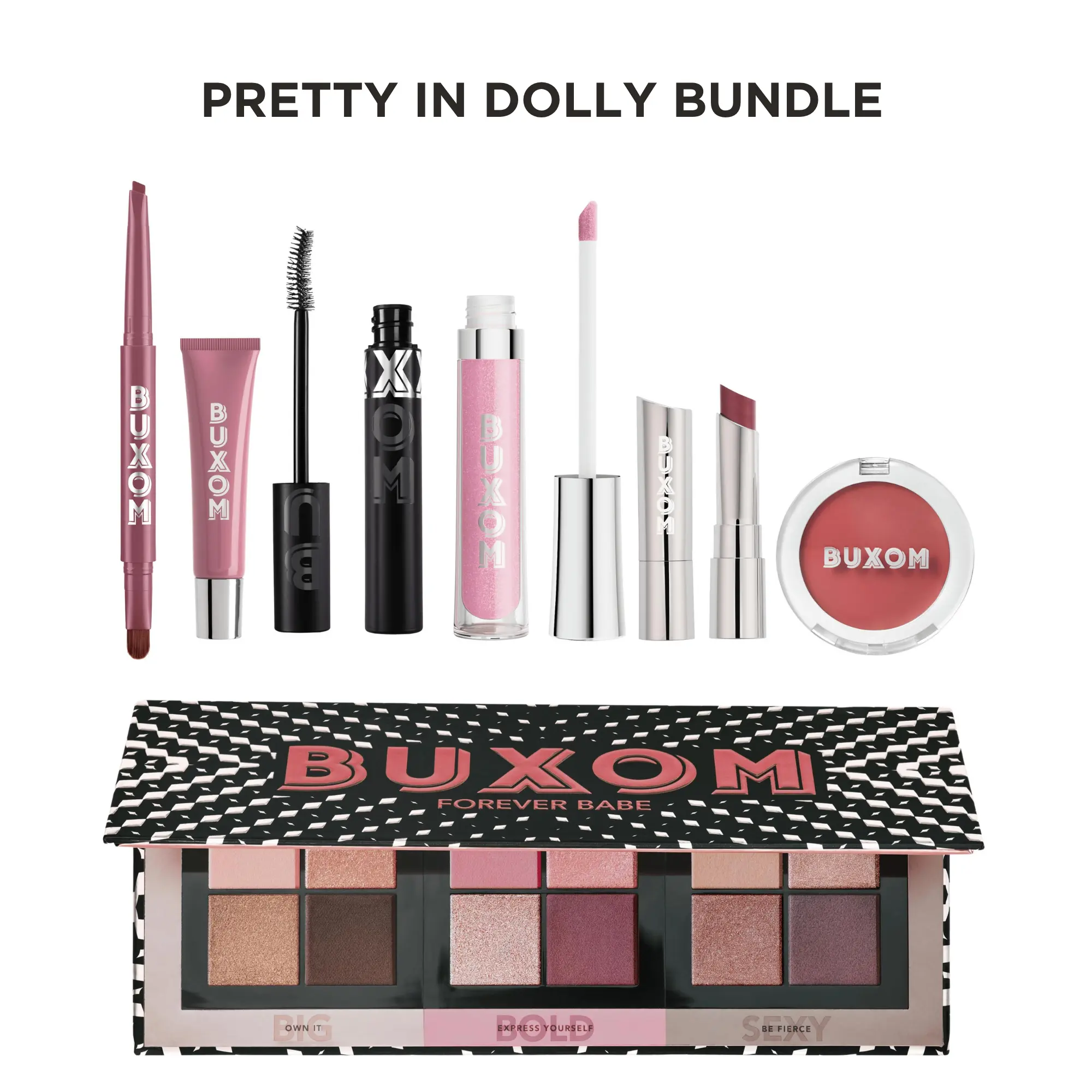 Pretty In Dolly Bundle - Best Selling Mauve Plumping Lip Gloss, Lip Balm, Mascara, Fan Favorite Bundles