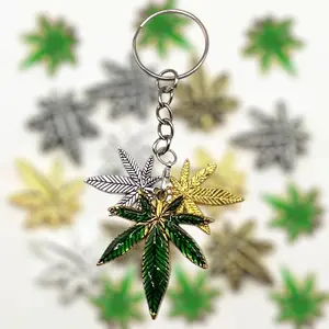 Maple Leaf Keychain - Resin & Metal Leaf Design, Functional Gift Idea
