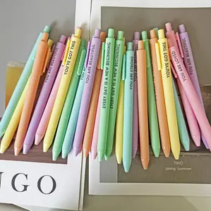 [12pcs Inspirational Pens] 12pcs Pastel Inspirational Pen Set | Retractable Happy Positive Pens, Black Ink, Easy Clip, Rubber Finished Ball Pens | Colorful & Cute Pens for Journaling, Writing Supplies, Thank You Gifts for Teacher Coworker School Office