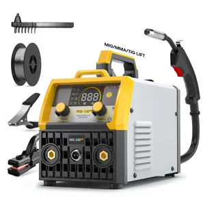 MIG-140 140Amp 3-in-1 MIG Lift Welding Machine 7.5lbs Professional-Grade 110V Flux Core Welder MIG/MMA/TIG with LED Digital Screen & Ergonomic Handle