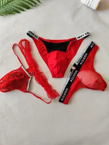 3 PCS Men's Sexy Briefs, Featuring Three Styles Of Underwear Combinations: Lace Style, Men's Thong, And Breathable