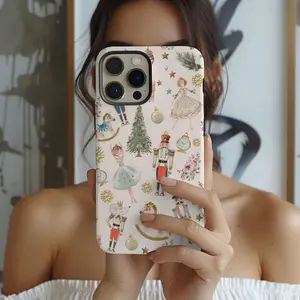 Nutcracker iPhone Case for Christmas Gift iPhone Cover for iPhone 16, 15, 14, 13, 12, 11, Galaxy  S25 S24 S23 Ultra, Ballet Coquette Aesthetic Gift for her