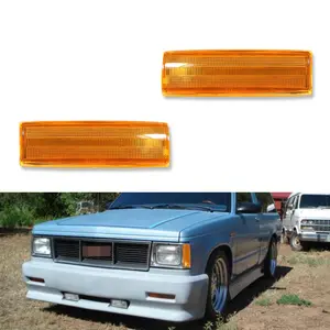 FOR 83-94 CHEVY S10 BLAZER GMC S15 JIMMY FRONT PARK SIGNAL MARKER LAMPS LIGHT LENS SET,Replace OEM 929918, 929917