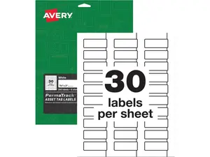 Avery® PermaTrack White Asset Tag Labels
