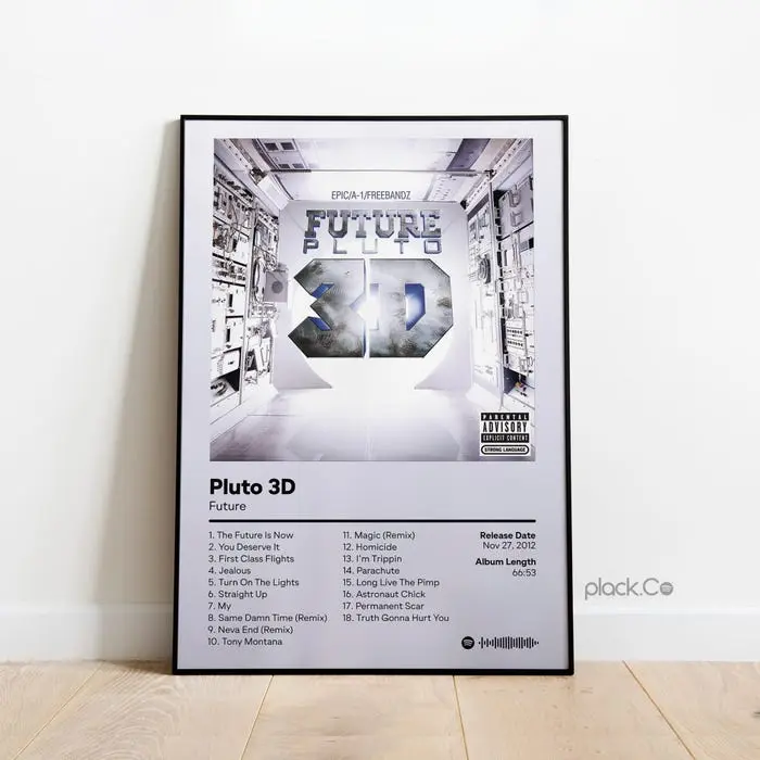 Future - Pluto 3D - Hip Hop Album Poster - Custom Album Cover - Future Rapper Album - Custom Album Poster - Future Print - Gift Ideas320