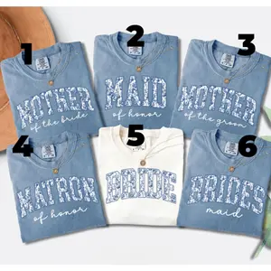 Custom Comfort Colors Matron Of Honor T-Shirt, Bridesmaid Shirts, Mother Of The Groom Shirt, Mother of the Bride Shirt, Maid of honor Shirt, Bride TShirt, Bridal Shirt