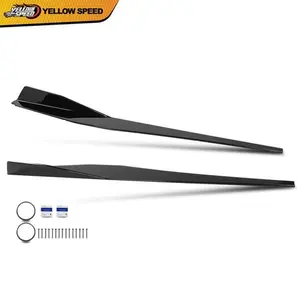 5VM Gloss Black Side Skirts Extension Panel Lip, Car Accessories for 2020-2023 Corvette C8, Auto Replacement Body Frame Bumpers Accessories for Car