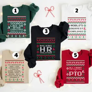 Funny Office Ugly Christmas Sweater, Work Funny Christmas Sweatshirt, Work Christmas Party, Gift for Coworker, Work Gift Exchange, Group Sweatshirt
