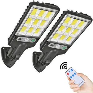 Solar Powered Outdoor Light, Body Sensor Garden Light with Remote Control, LED Wall Light, Waterproof Light with 3 Lighting Modes for Patio, Garden, Doorway, Waterproof Solar Lights