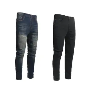 JUNBAOSS Men's 1/2 Pack Hipster Skinny Jeans - Stretch Ripped, Distressed Slim Tapered Leg, Comfort Flex Waist, Classic Cotton Denim Fabric Pants, Fashion Menswear Bottoms