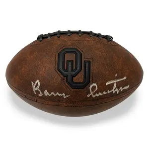 Barry Switzer signed football