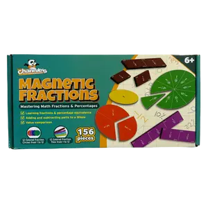 Channie’s Magnetic Fractions Tiles and Circles-Math Manipulative, Mastering Math Fractions and Percentages , 156 Pieces
