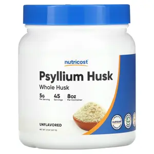 Nutricost Psyllium Husk, Whole Husk, Unflavored, 8 oz (227 g)