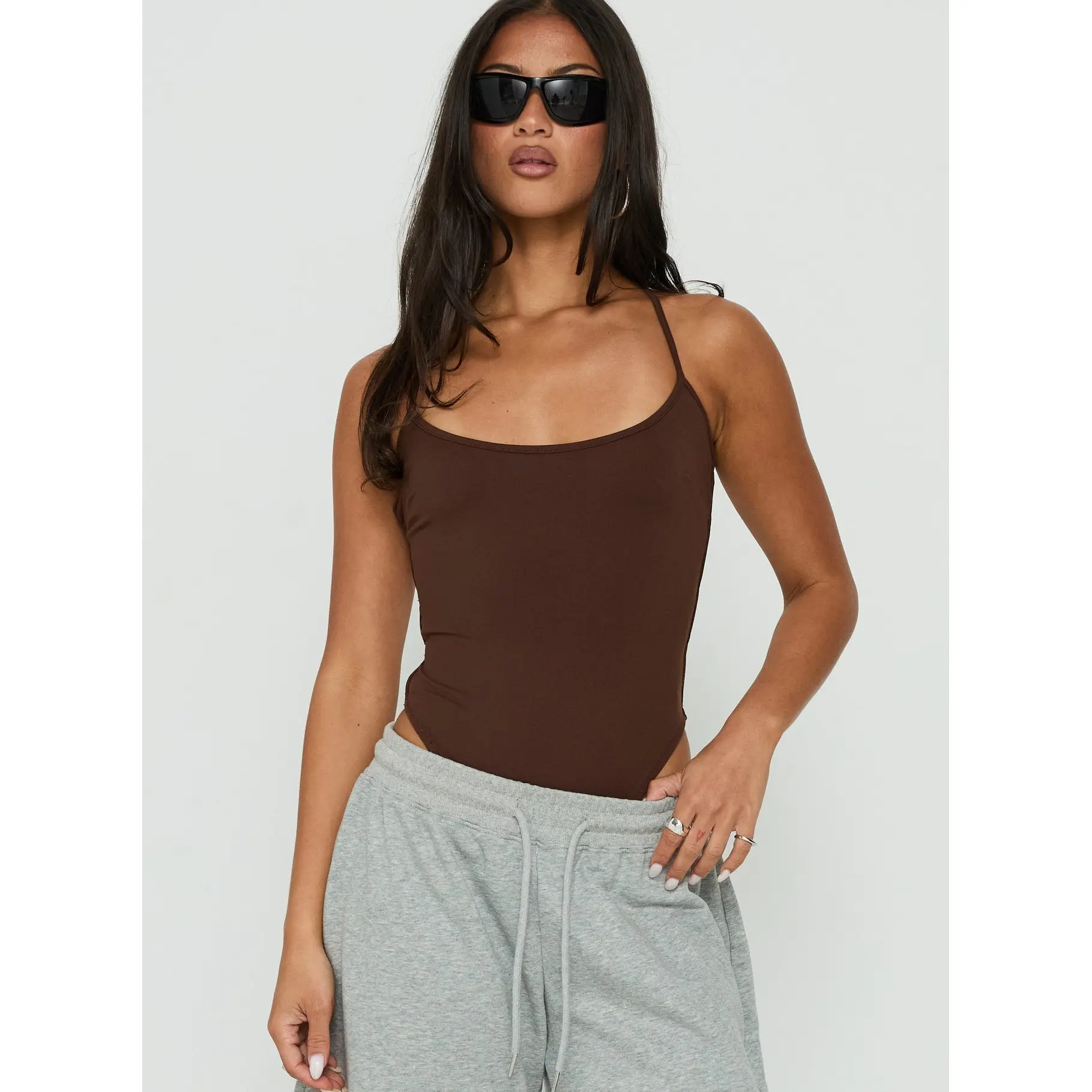 All Tied Up Bodysuit Brown
