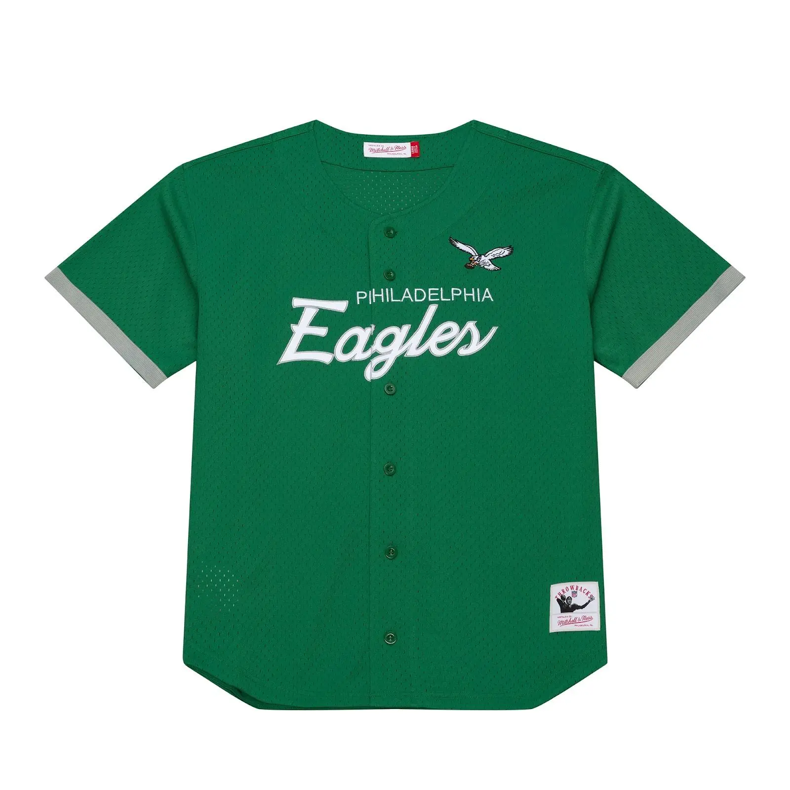Philadelphia Eagles Kelly Green Head Coach Full-Button Fashion Jersey NFL Throwback Mitchell & Ness