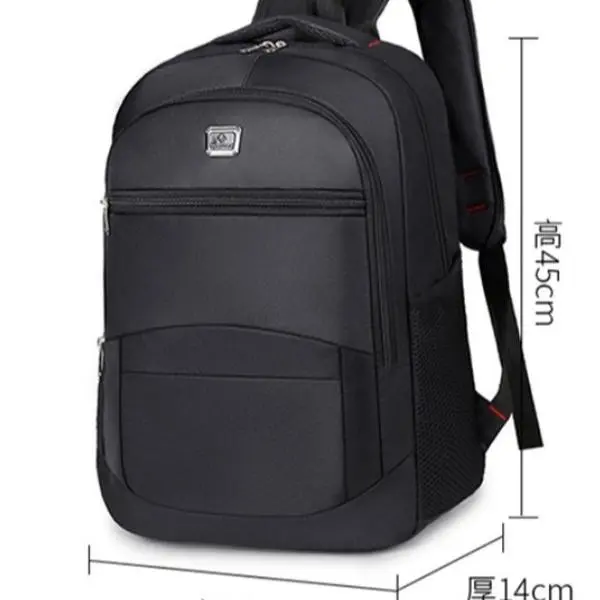 Fashionable Large Capacity Backpack for College  , school and Office - Black Design with Multiple Compartments and Shoulder Strap