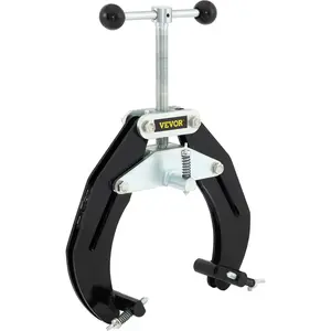 【Summervibes】VEVOR Adjustable Carbon Steel Pipe Clamp, 2-6 in Pipefitting Tool, High-Strength Ultra Clamp with Quick-Acting Screws, Lightweight Steel Pipe Alignment Tool, Black