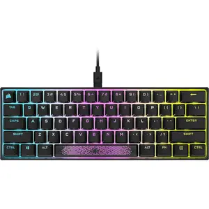 K65 RGB MINI 60% Mechanical Gaming Keyboard (Customizable Per-Key RGB Backlighting, CHERRY MX Speed Mechanical Keyswitches, Detachable USB Type-C Cable, AXON Hyper-Processing Technology) Black
