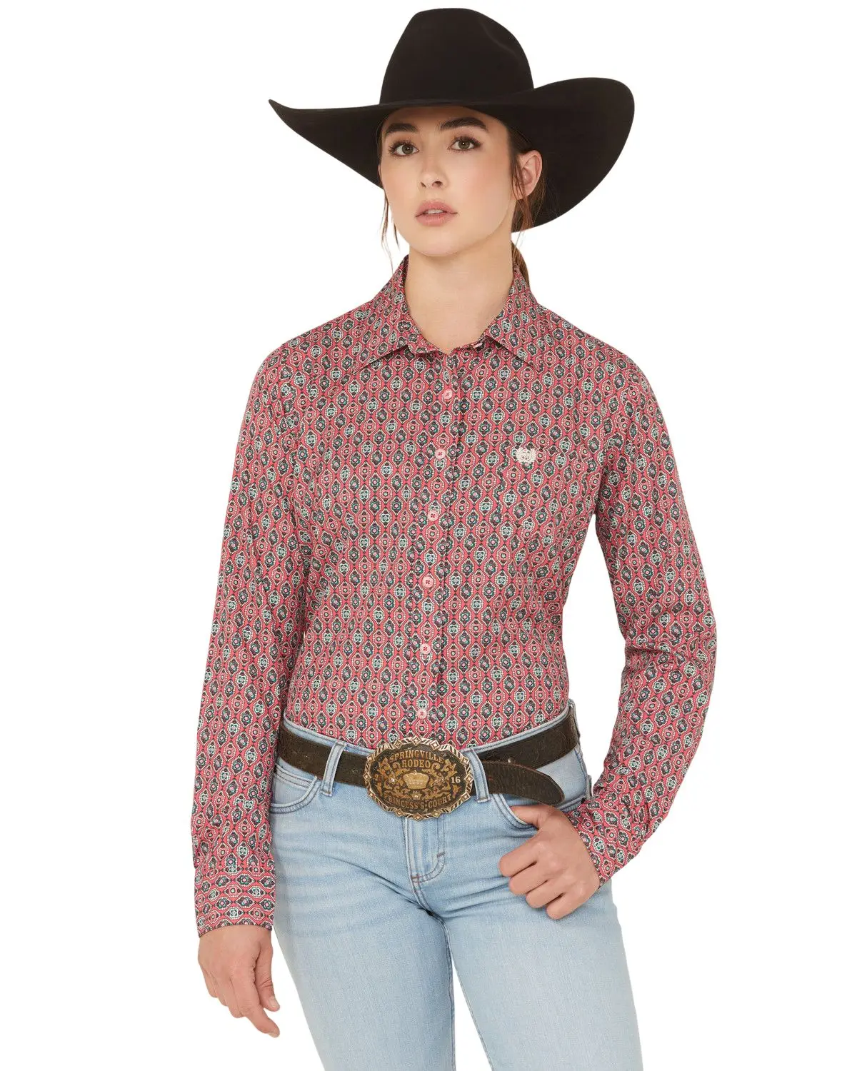 Cinch Women's Women'S Geo Print Long Sleeve Button-Down Western Shirt - Msw9163029
