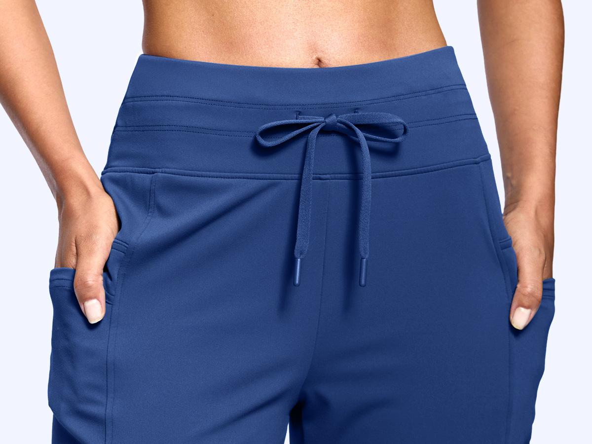 [Clearance] G Gradual Women's 7" High Waisted Anti-Chafing Active Gym Shorts, Elastic Breathable Quick Dry Stretch Running Light Bermuda Shorts with Side Pockets for Workout, Casual