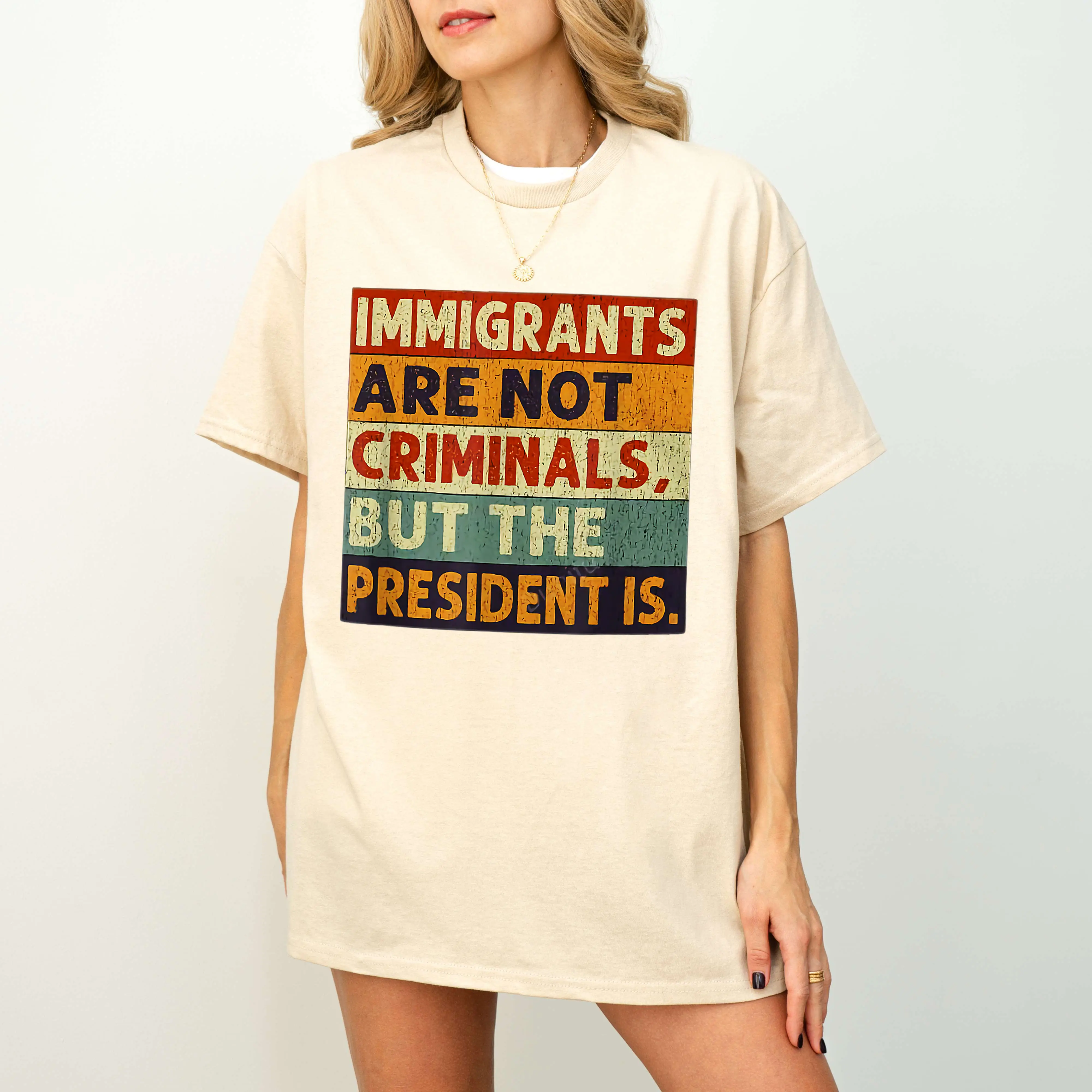 Immigrants Are Not Criminals T-shirt, Democracy Tee, Immigrants Shirt, Unisex Graphic Cotton Tops