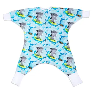 Sleeping Baby Surfing Sharks Flying Squirrel Pajama