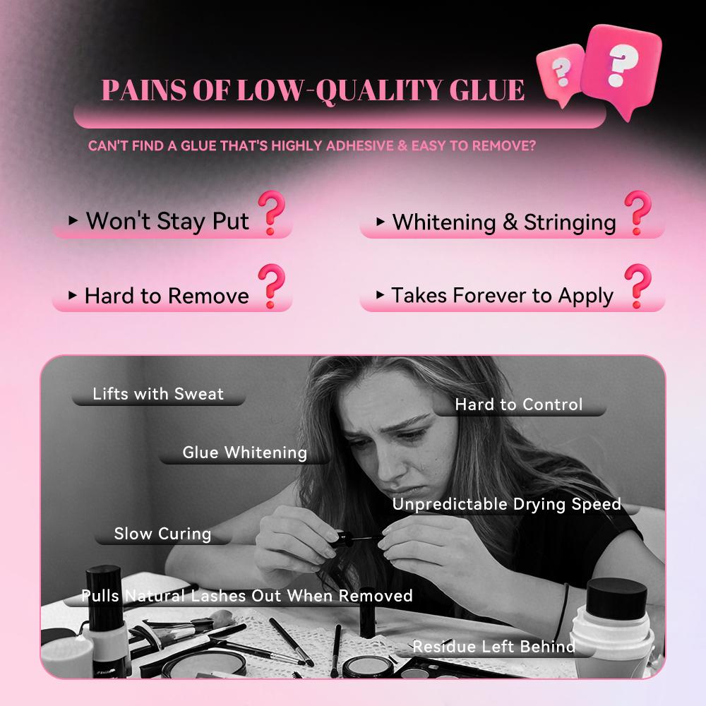 Summer-Proof Waterproof Eyelash Glue  | 24H Hold | No Smudge | #1 for Waterparks & Sweat Spring Glow-Up