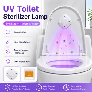 Bathroom Odor Freshener Kit, Toilet Fragrance Light with Aromatherapy Tablets, Easy Install Home Bathroom Accessory for Daily Cleaning Routine