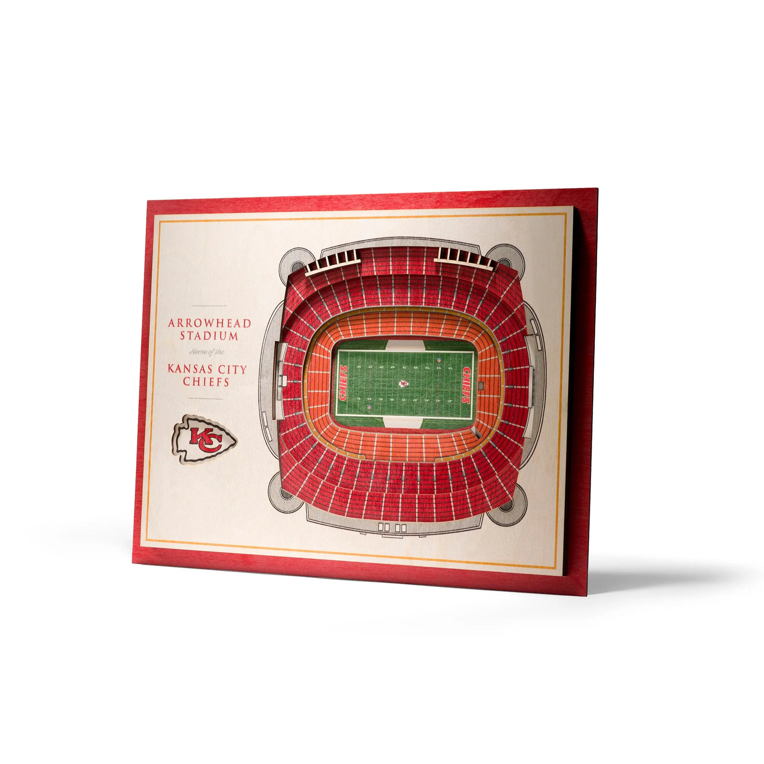 Kansas City Chiefs 5 Layer 3D Stadiumview Wall Art