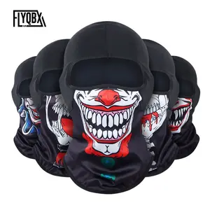 Winter Thickened Anti-Cold Headband, Fashion Cool Skull Face Print Balaclava Hat, Outdoor Sports Ski Mask Running Hiking Cycling