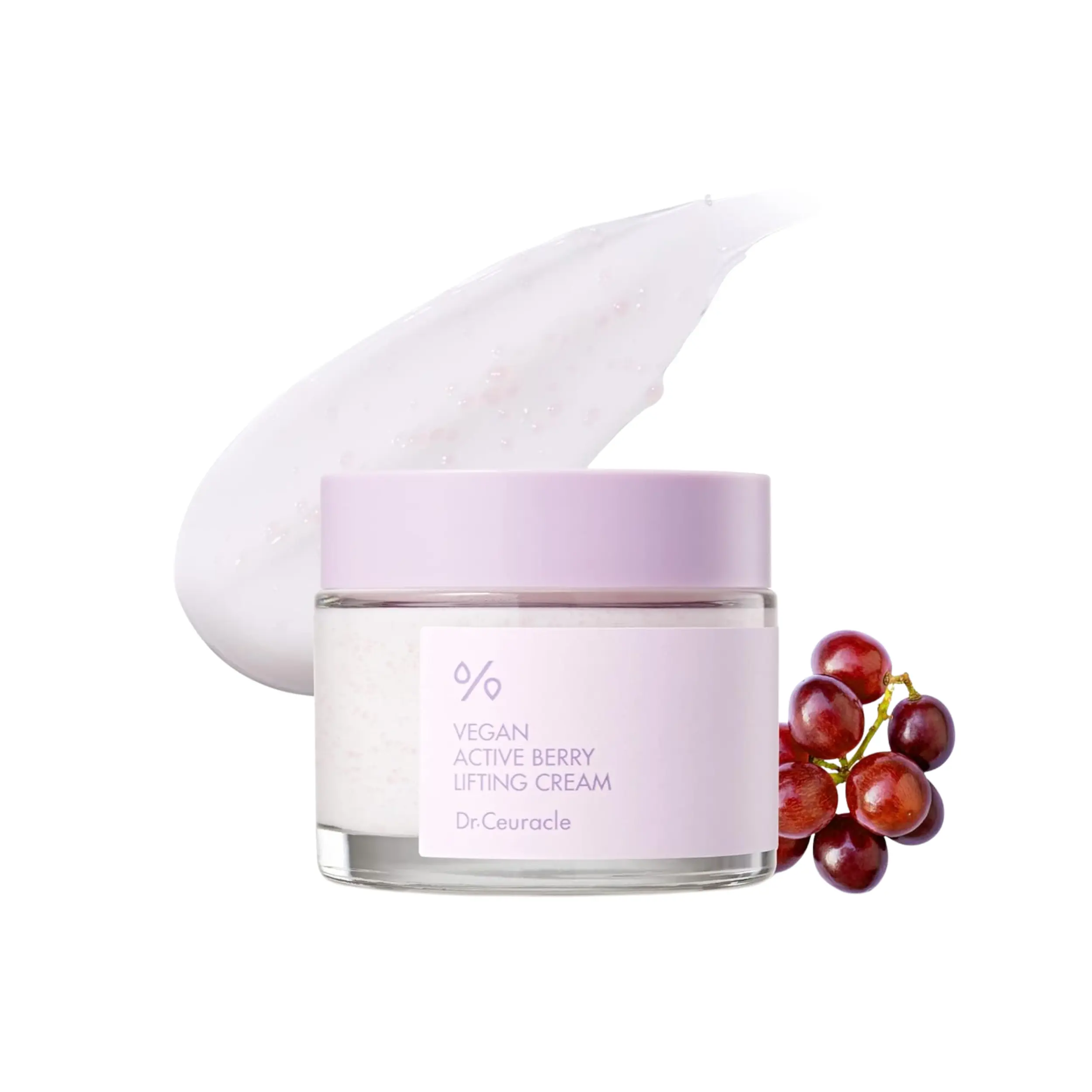 [Dr.Ceuracle] Vegan Active Berry Lifting Cream 75g - Antioxidant Moisturizer with Resveratrol Capsules and Vitamin A, Good for Hydration and Rejuvenation