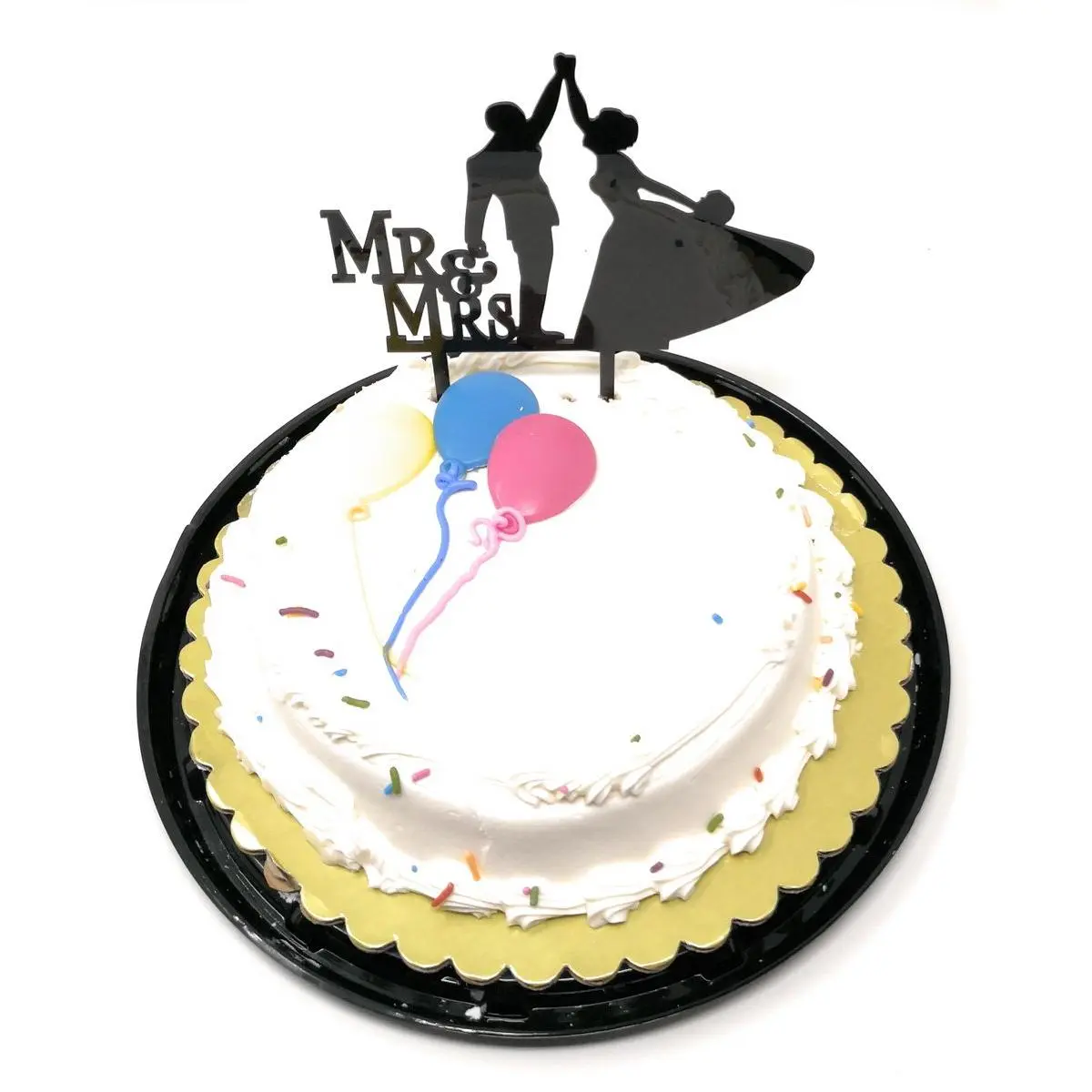 Silver Acrylic Mr and Mrs Cut Out Wedding Cake Topper (TOP004) - Engagement Cake Decorating Supplies, Bridal Couple Cupcake Toppers, Indoor Bridal Shower Anniversary Decor, Multi-Use Cardboard Photo Ornament
