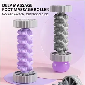 Foot Massager Yoga Massage Plantar Fascia Roller Fitness Muscle Relaxation Rolling Plastic Manual Foot Massager