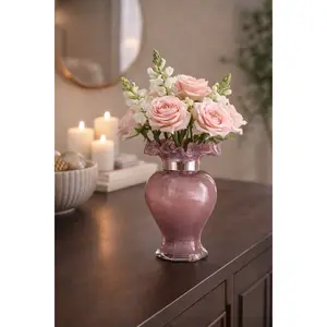Purple Marble Glass Vase