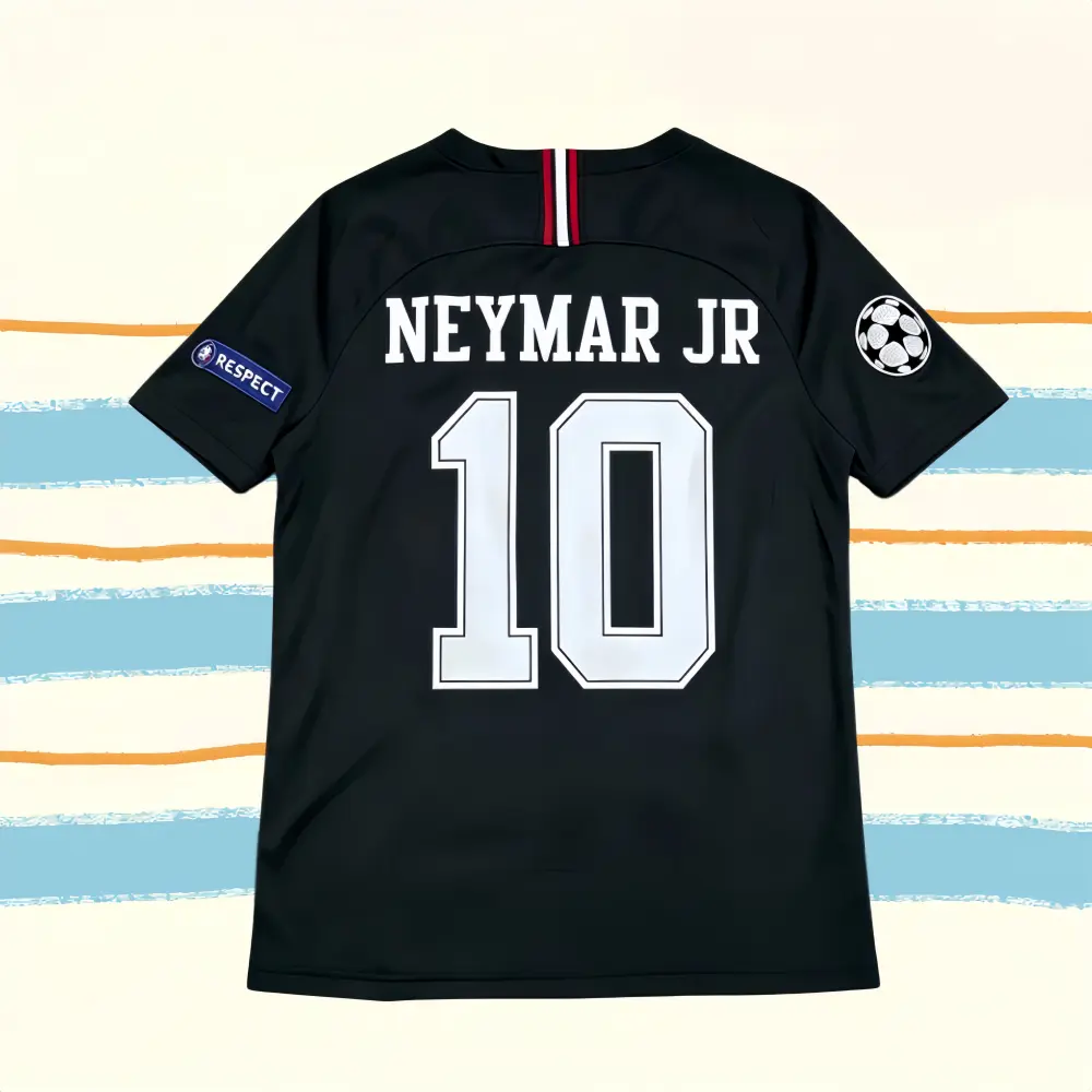 18-19 Away Black Short-Sleeve Neymar #10 Soccer Jersey