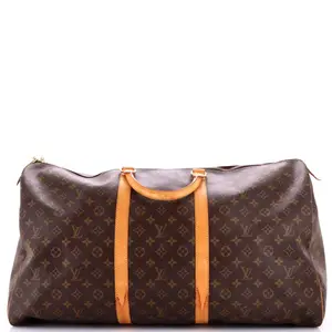 Pre-owned Louis Vuitton Canvas Coated Travel Bags Keepall Bag Monogram Canvas 60 by Rebag