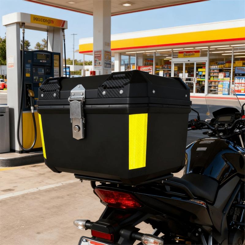 Large 11.89-Gallon Heavy-Duty Motorcycle & ATV Rear Box - Waterproof PE ...
