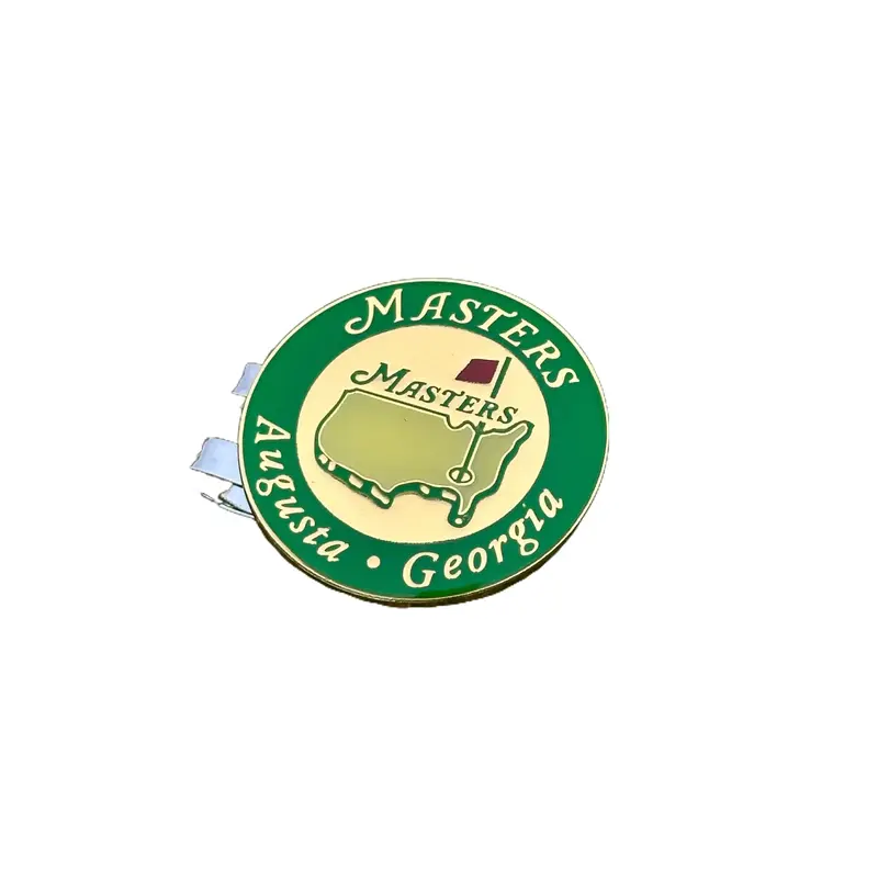 Augusta Magnetic Hat Clip with Golf Ball Marker - High-Quality, Durable Construction Training Tool, Essential Accessory for Boys, Girls, Kids, Green Etiquette Learning, Casual Play Sports Gear, Golf Training Tool