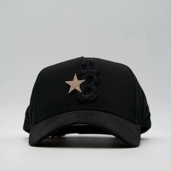 Barbas B Star G5 Black and Rose Gold Adjustable Cap with Unique Star Design for Stylish Outfits