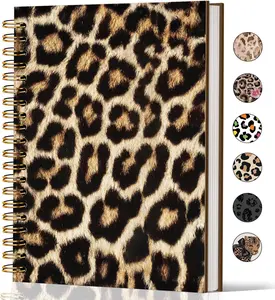 Leopard Print Notebook Journal, Trendy Leopard Print Gifts for Women,   Prints Spiral Notebooks, Notebooks for Office and School Supplies 5.5x8.3
