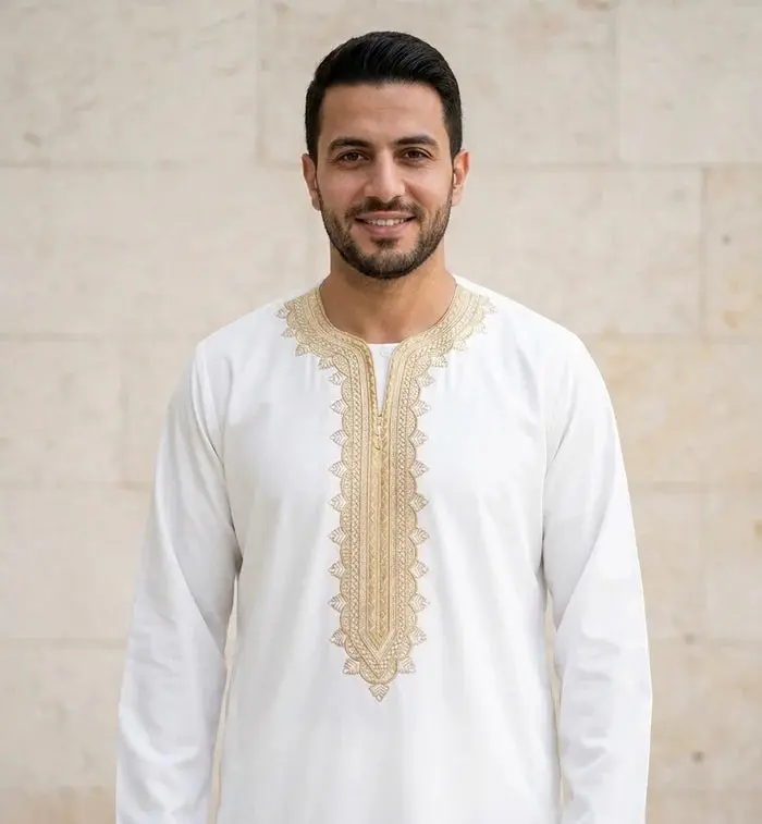 Attire by Yusuf Moroccan Thobe – Classic White