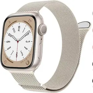 Stainless Steel Mesh Watch Band (Band Only), 1 Count Replacement Watch Band for Apple Watch 9/Ultra 2/SE/ Ultra 8 7 6 5 4 3 2 1, Smart Watch Accessories for Men & Women