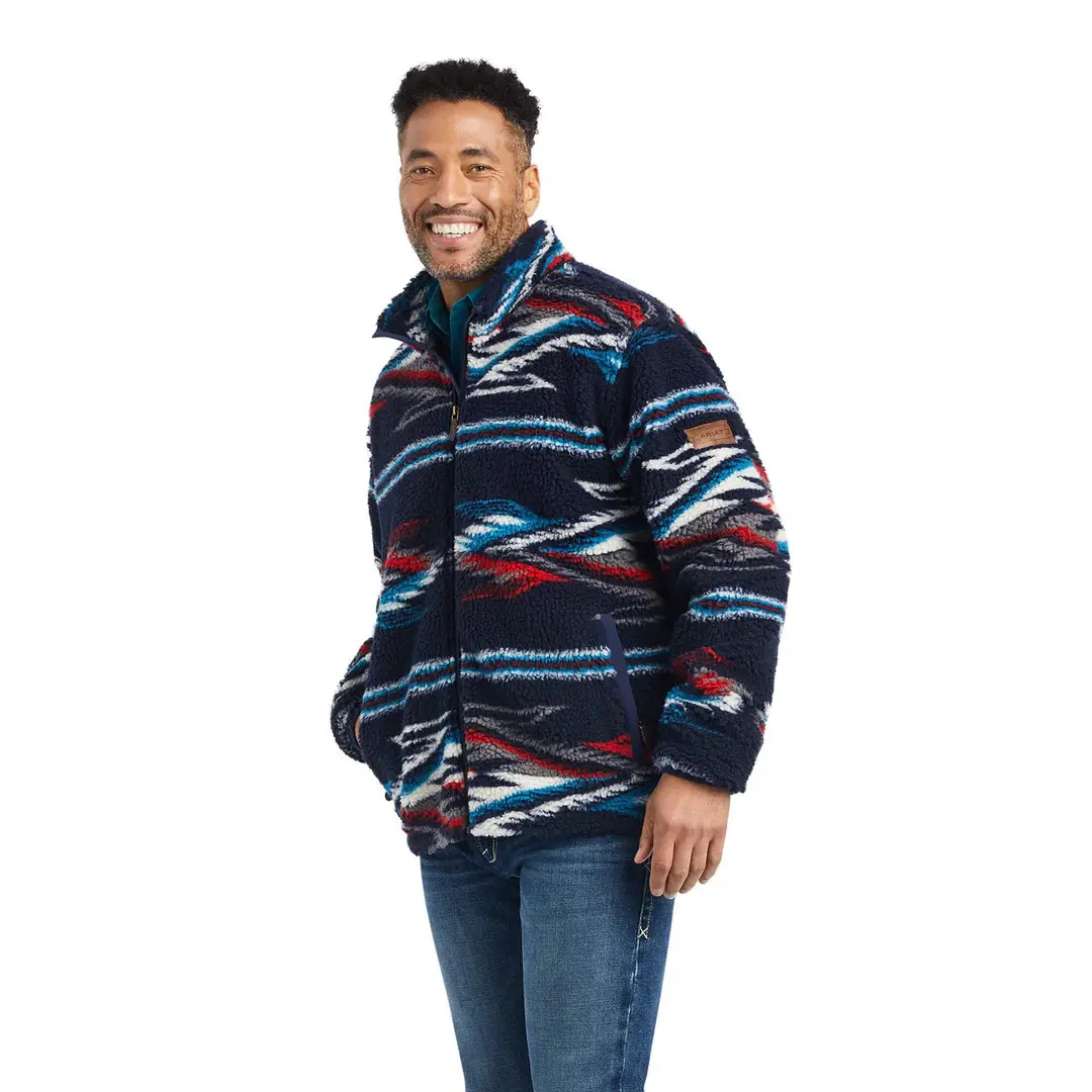 ARIAT MEN'S FLEECE CHIMAYO NEW MEXICO NAVY JACKET