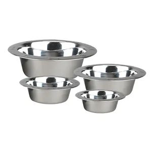 Stainless Steel Regular Embossed Dog Feeding Bowl – Durable, Non-Skid Design, Multiple Sizes Available