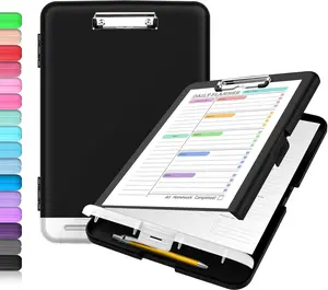 Toughest Clipboard with Storage Internal Pen Pouch Included Letter A4 Size Shockproof Heavy Duty Plastic Clip Boards 8.5x11” High Capacity Clipboards Box Case for Contractor Trucker Driver