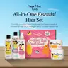 Maya Mari Kids 5-Piece 2-in-1 Sulfate-Free Anti Frizz Shampoo & Conditioner Haircare Kit - Fragrance-Infused Liquid Cleanser, Curl Cream, Leave-In Conditioner, Hair Gel, Detangler Spray with Coconut, Shea, Castor Oils Moisturizer Gift Set