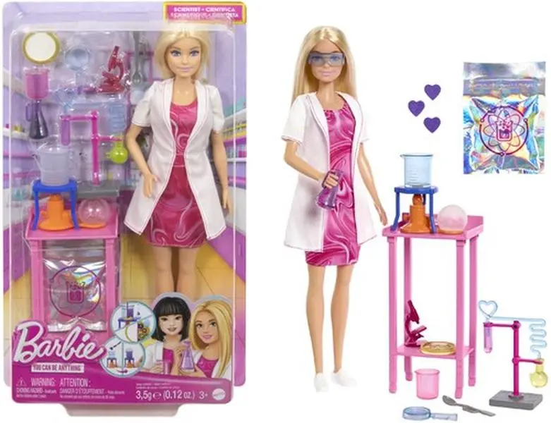 Mattel - Barbie Scientist Doll and Accessories, Blonde  [Collectible Figurine/Statue/Bust] Paper Doll