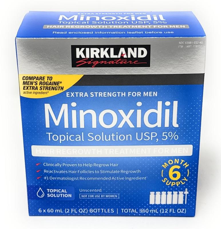 Kirkland Minoxidil 5% – Fast Hair Growth for Men | 2-Month Kit