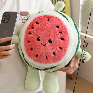 30cm / 11.81inch Funny Watermelon Plush Toy, a fun walking fruit with arms and legs, suitable for summer pranks/gag gifts