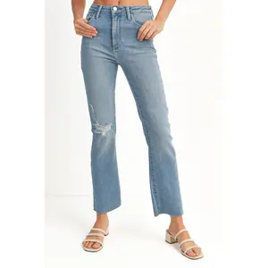 Just Black Distressed Slim Leg Jean - Medium